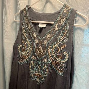 J Jill small petite embroidered dress